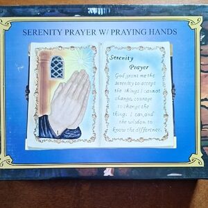 Serenity Prayer Plaque with Praying Hands